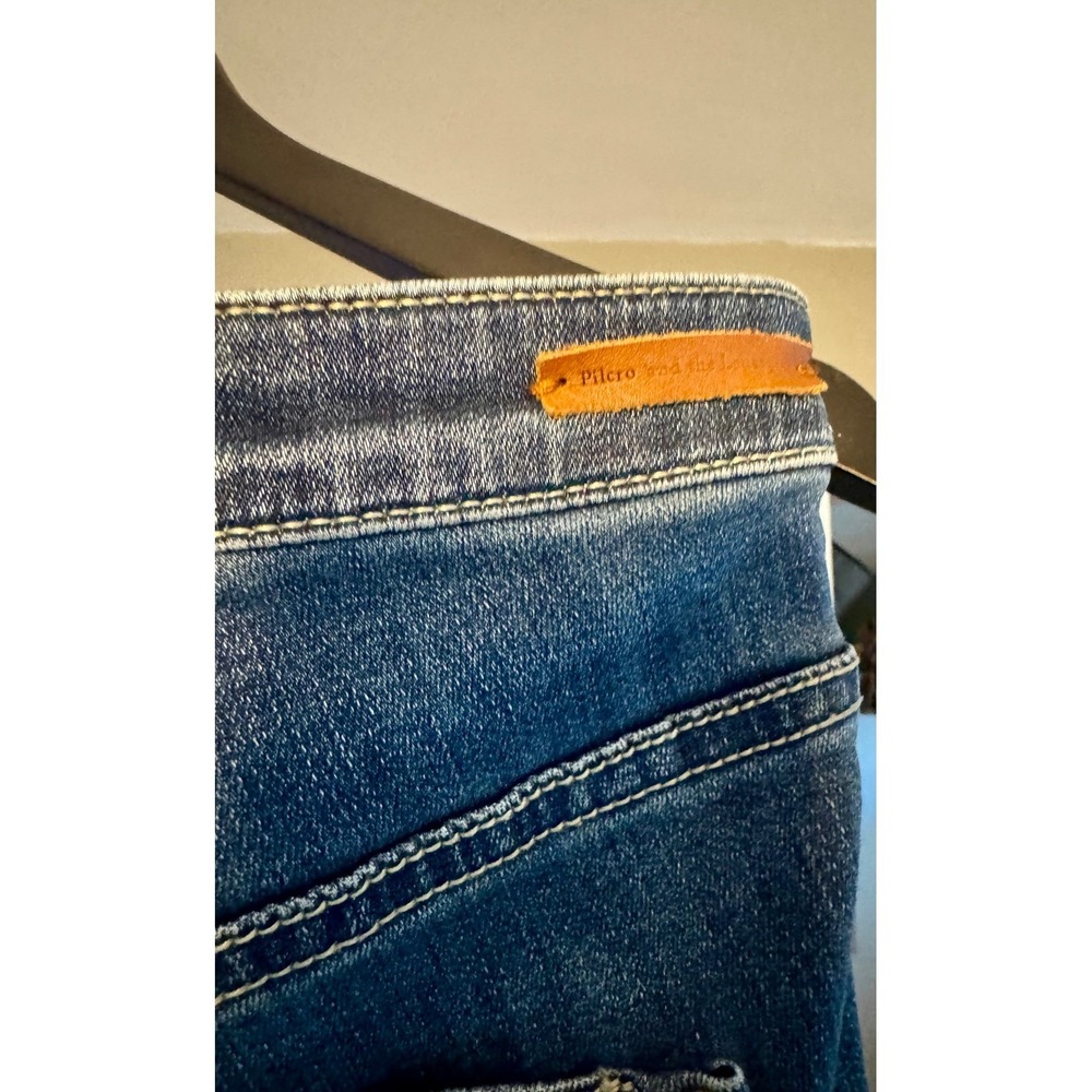 Pilcro and the Letterpress Superscript High Rise Straight Leg Jeans Blue Size 30 - Picture 7 of 10